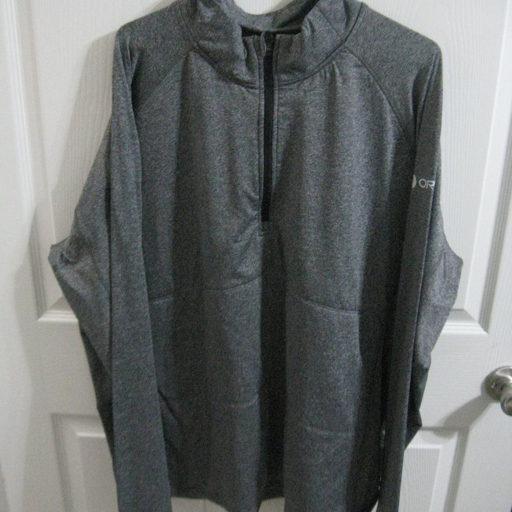 Oros Apparel Men’s Gray Explorer Quarter Zip Solarcore Pullover - 3XL